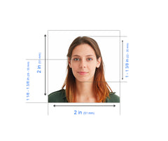 US Passport Photo - 2x2 in (51x51 mm) - Tomamor DIY Passport Visa Photo
