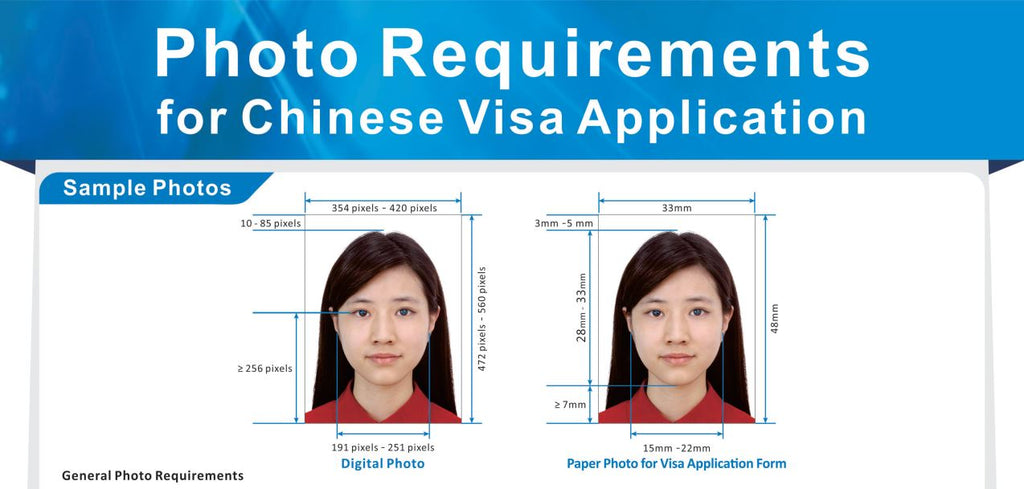 Chinese visa photo requirement sample photos 1